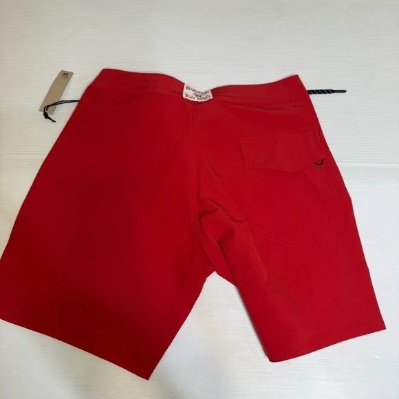 Birdwell Red Men's Back Pocket Swim Beach Britches Shorts